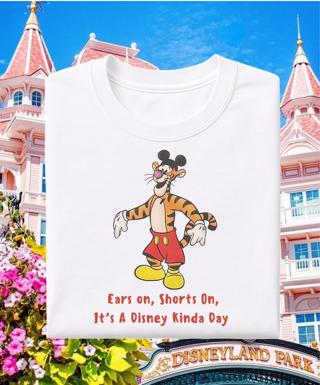 Ears On, Shorts On Tigger Exclusive - Tshirt - White/Pink/Blue