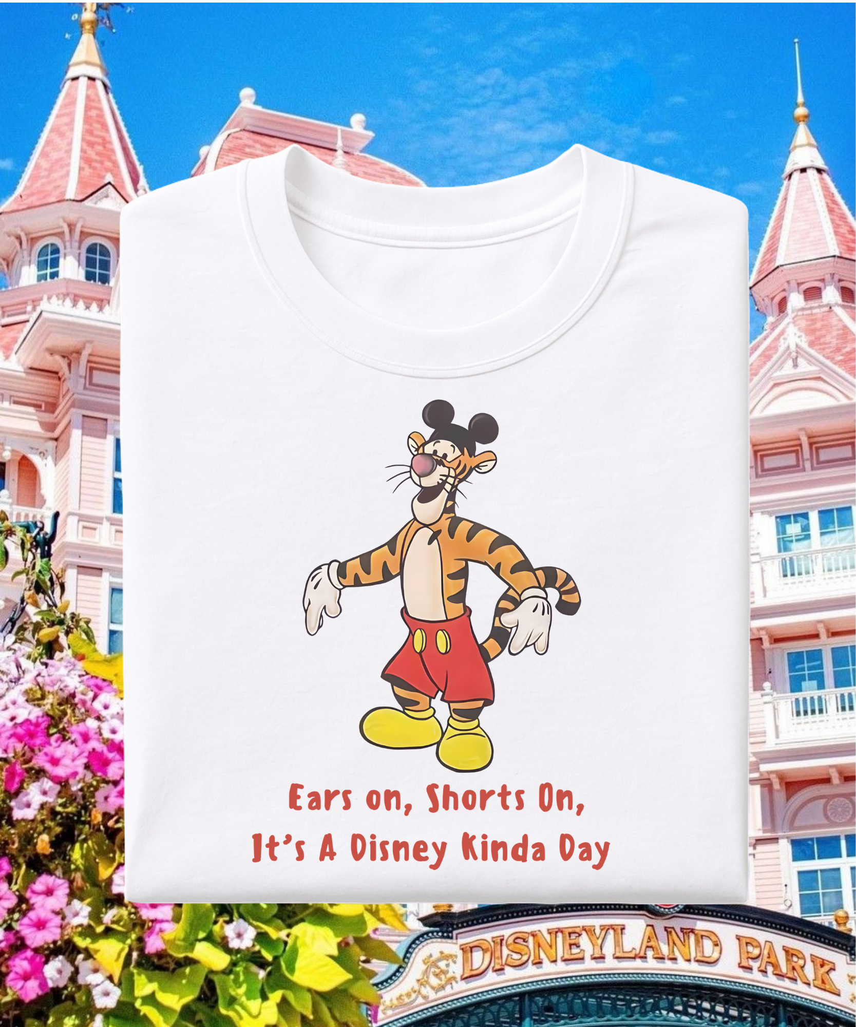 Ears On, Shorts On Tigger Exclusive - Tshirt - White/Pink/Blue