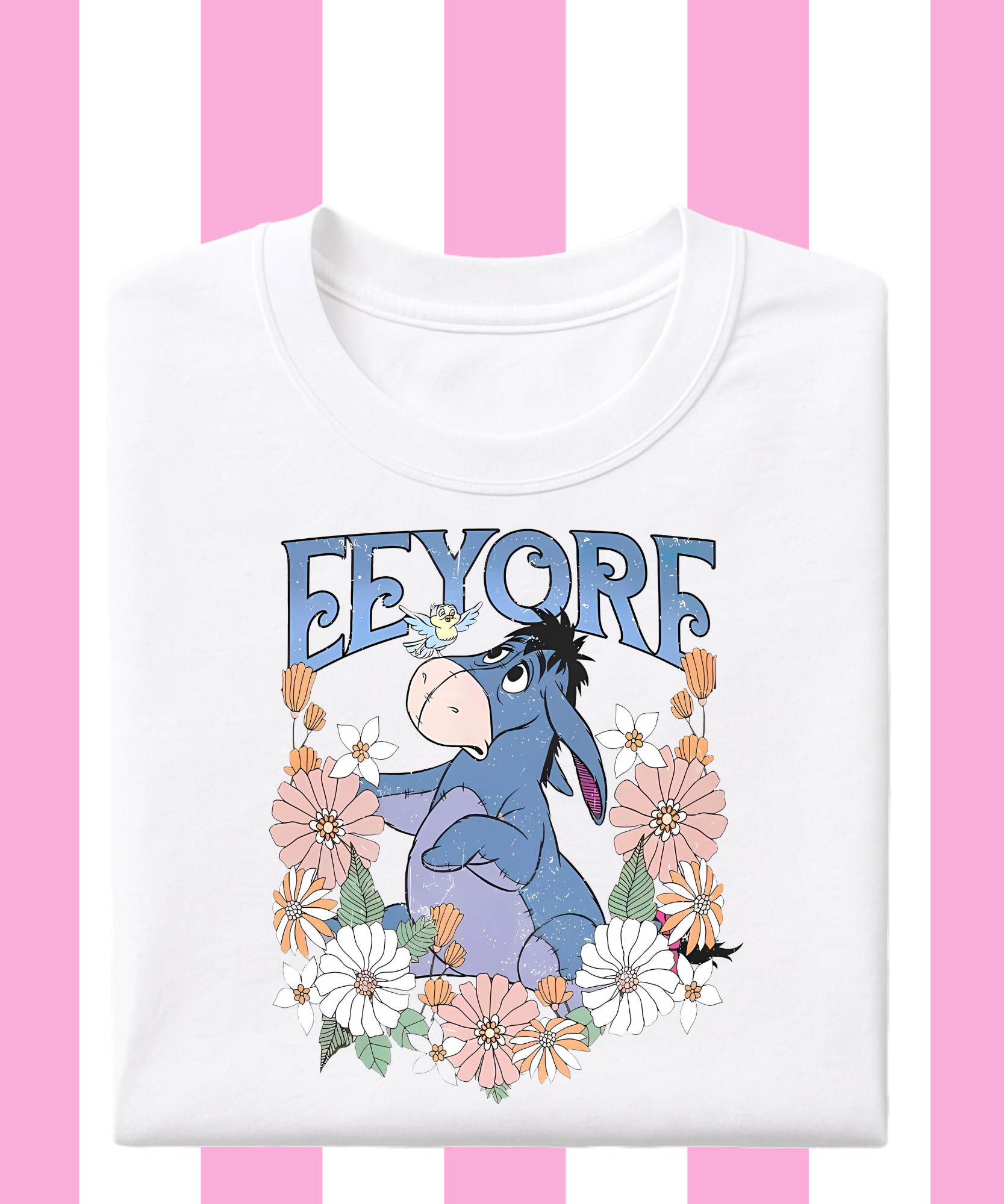 Floral Eeyore - Tshirt