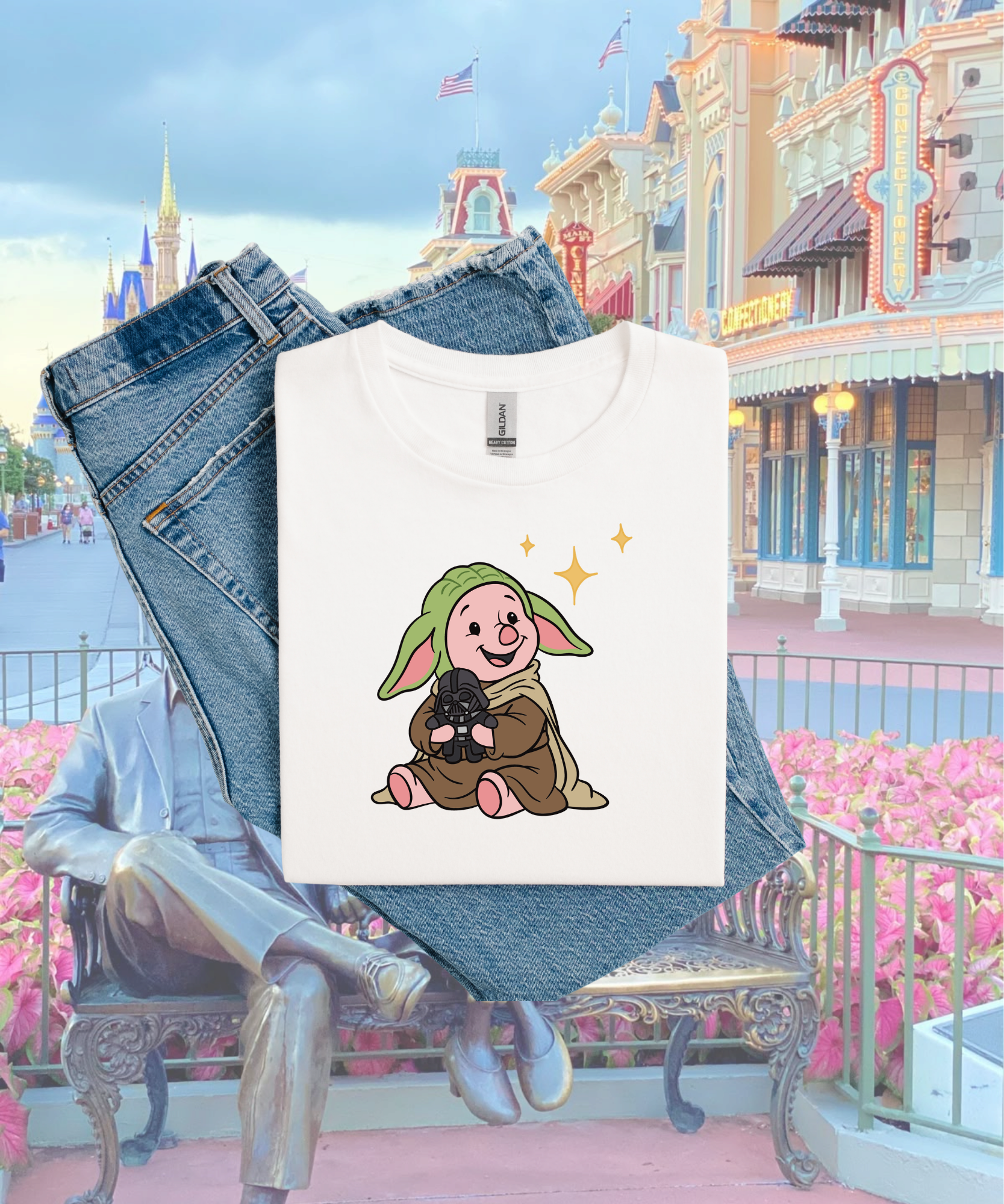 Piglet Star Wars - Tshirt - White/Pink/Sand