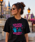Iced Coffee, Sunshine, Main Street Vibes - Tshirt - White/Pink/Navy/Black
