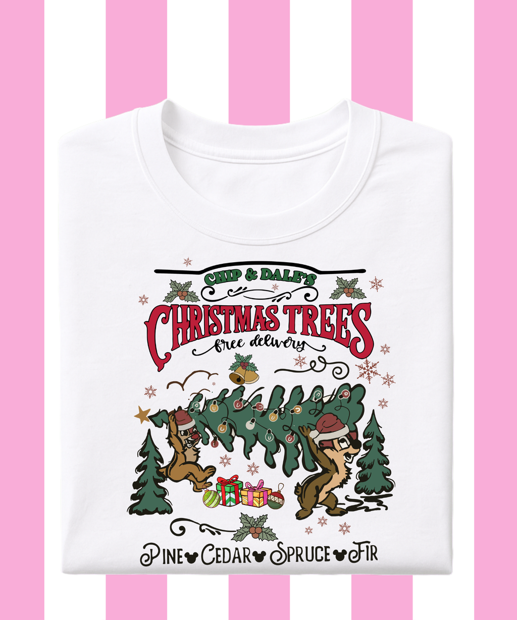 Chip & Dale Christmas Trees - Tshirt/Sweatshirt