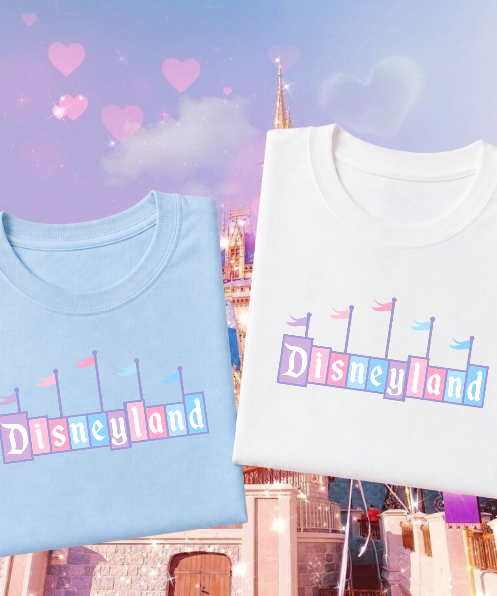 DNYLand - Tshirt/Sweatshirt - White/Pink/Blue