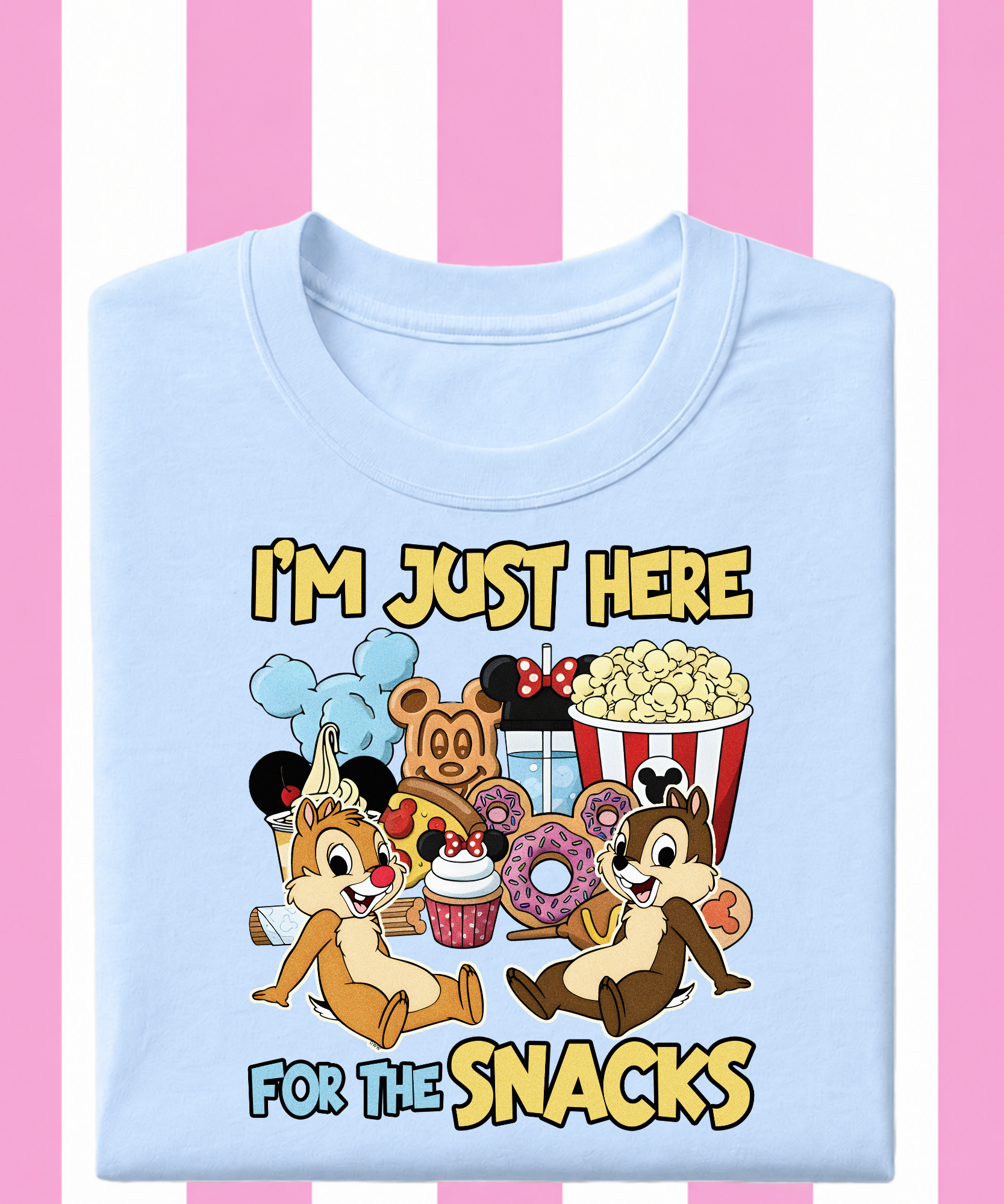 I’m Just Here For The Snacks Chip & Dale - Tshirt