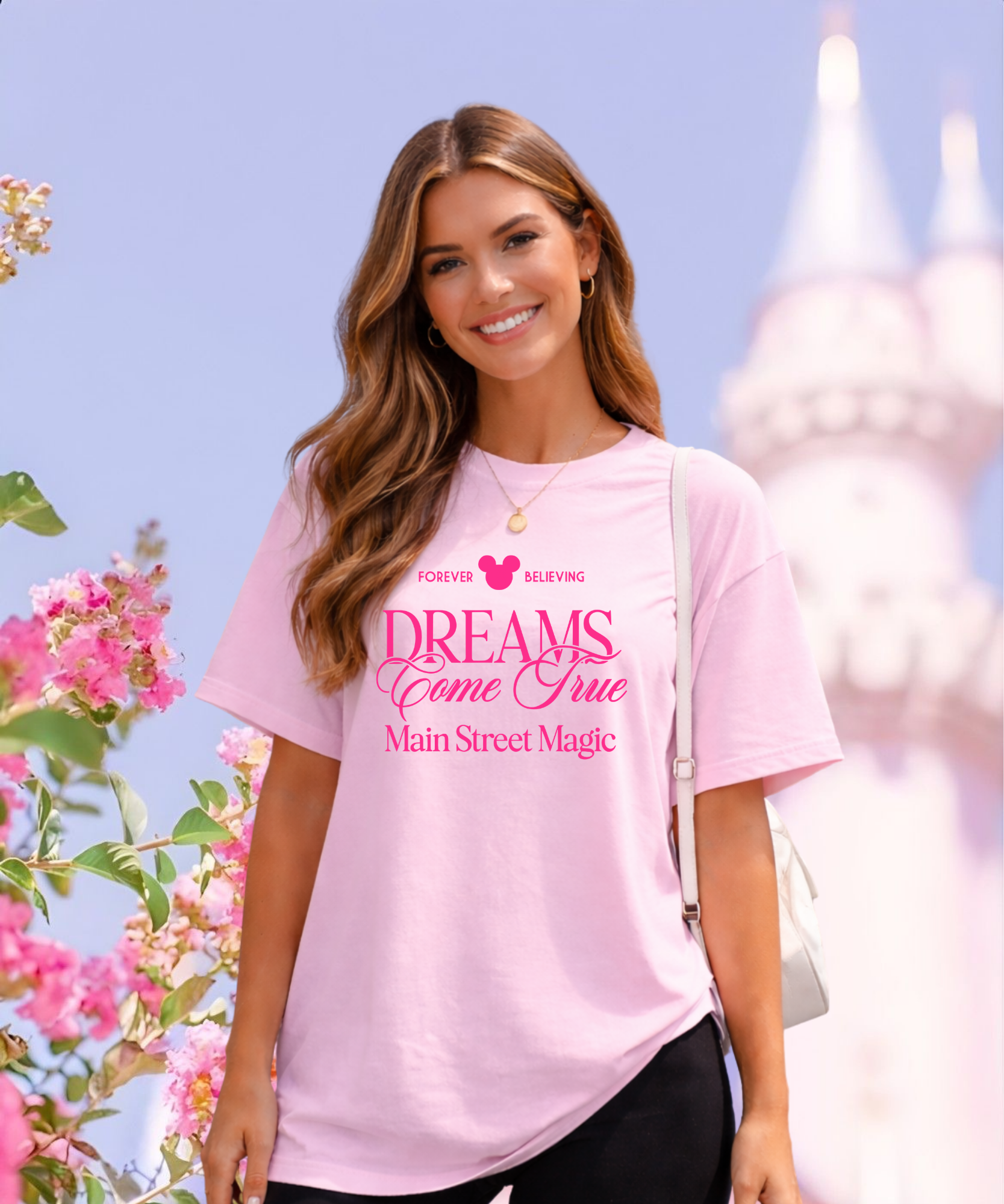 Dreams Come True - Tshirt/Sweatshirt - White/Pink