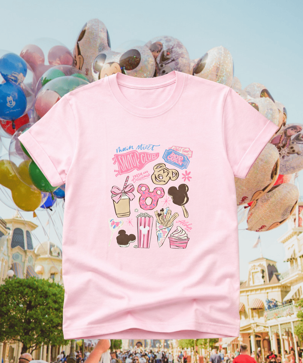 MS Snack Club - Tshirt - White/Pink