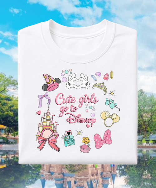 Cute Girls Go To DNY Exclusive - Tshirt/Sweatshirt - White/Pink Lemonade/Black