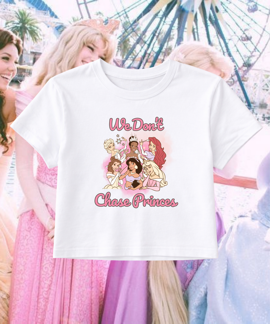 We Don’t Chase Princes Exclusive - Cropped Tee/Cropped Vest - White