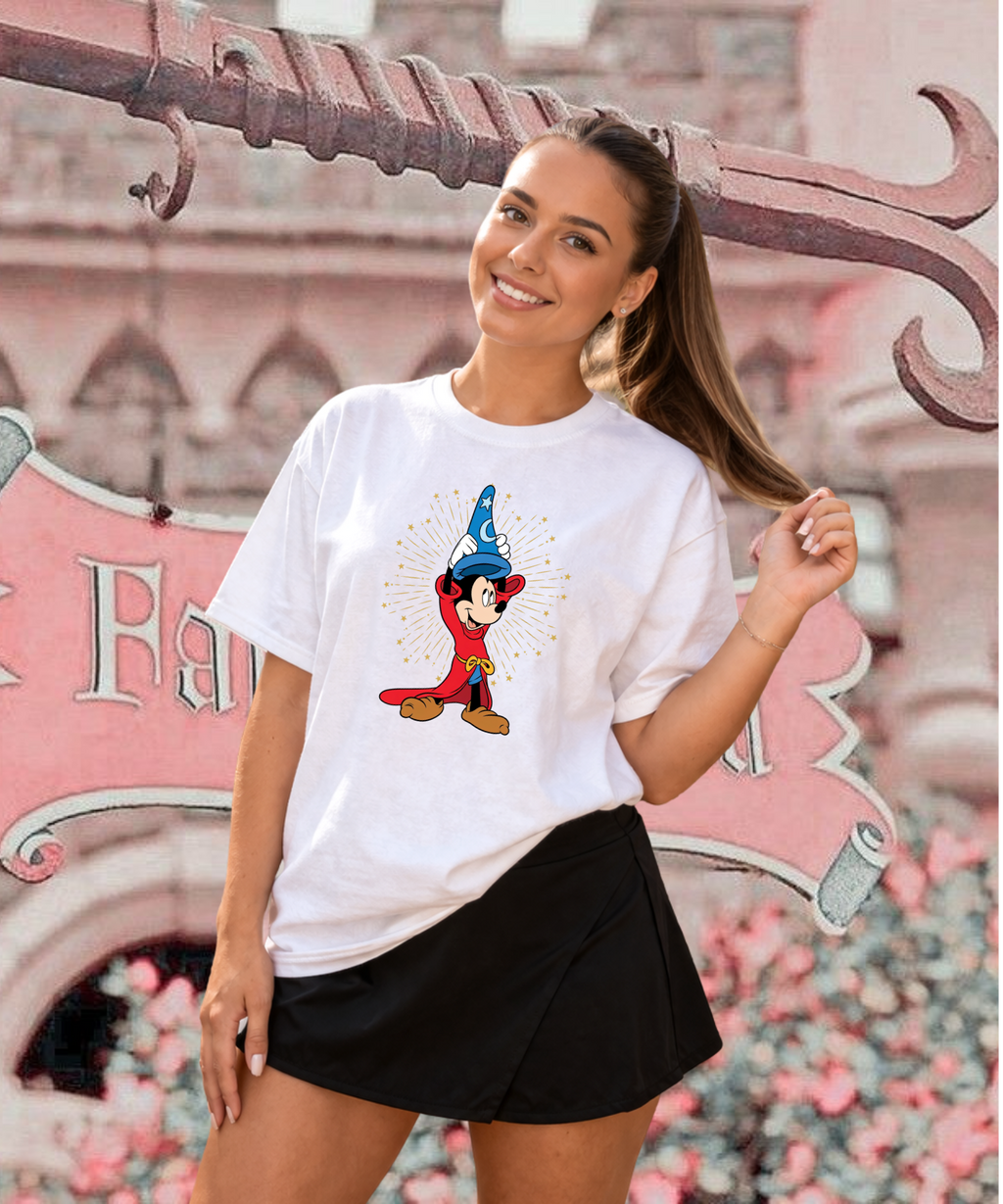 Sorcerer Mouse Hat - Tshirt - Black/White