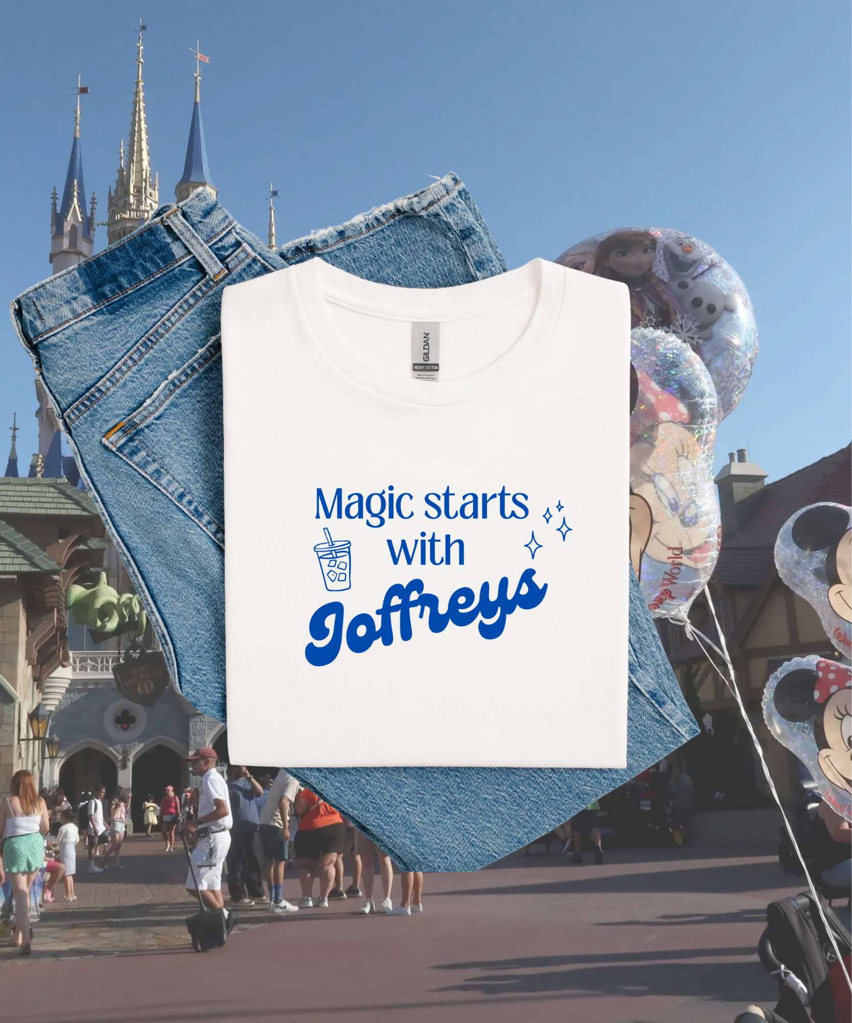 Magic Starts With Joffreys Exclusive - Tshirt/Sweatshirt - White/Pink/Blue