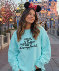 Fueled By Iced Coffee & DisneyWorld - Sweatshirt - Peppermint/White/Light Pink/Pink Lemonade