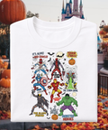 Superhero Halloween - Tshirt - White/Red/Purple