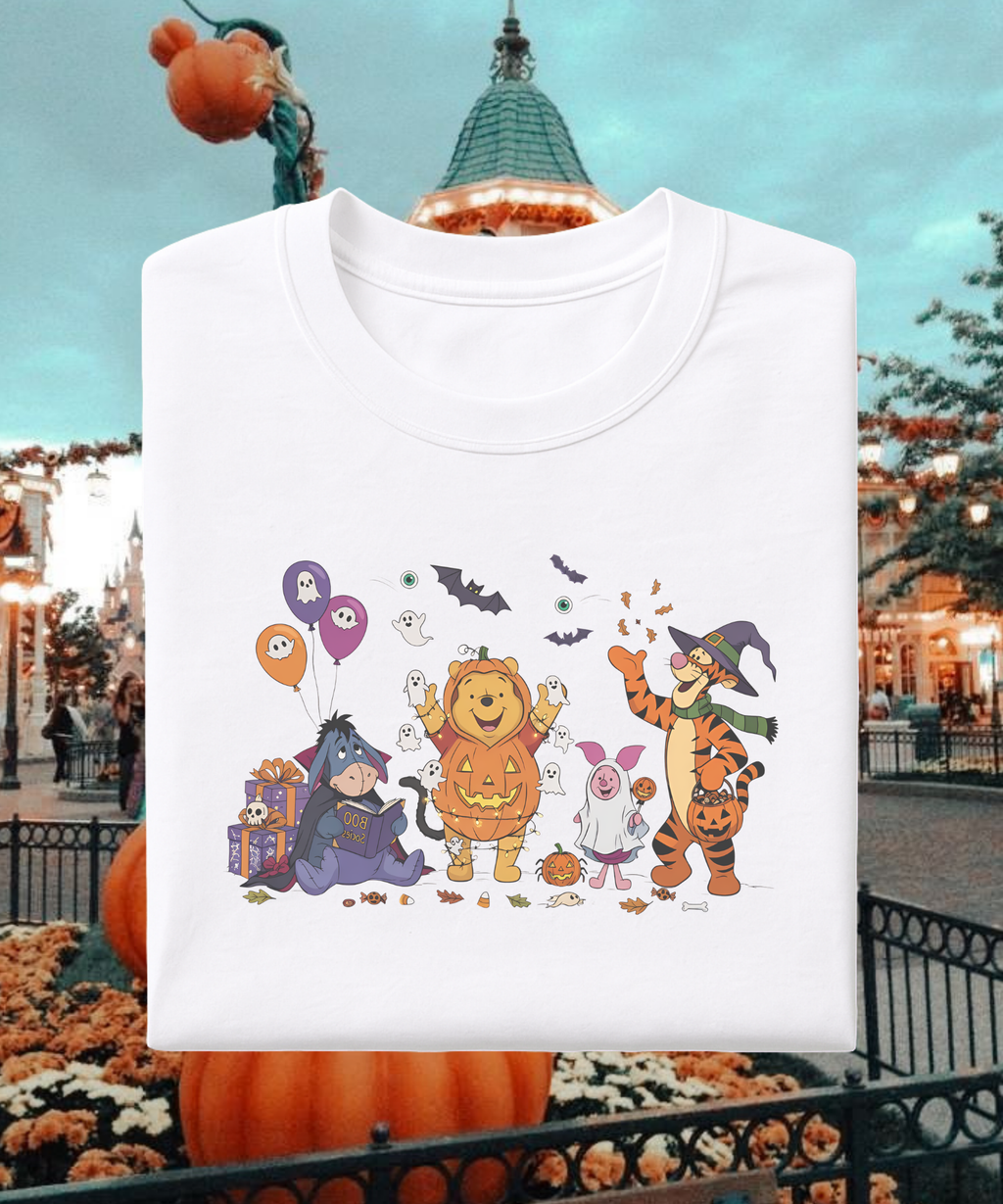 Pooh Halloween - Tshirt - White/Purple/Pink