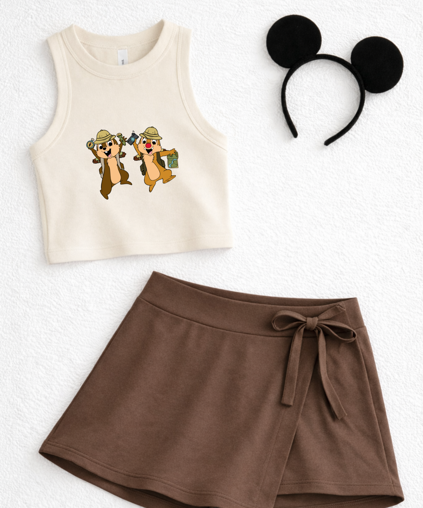 Chip n Dale AK - Cropped Vest - Natural
