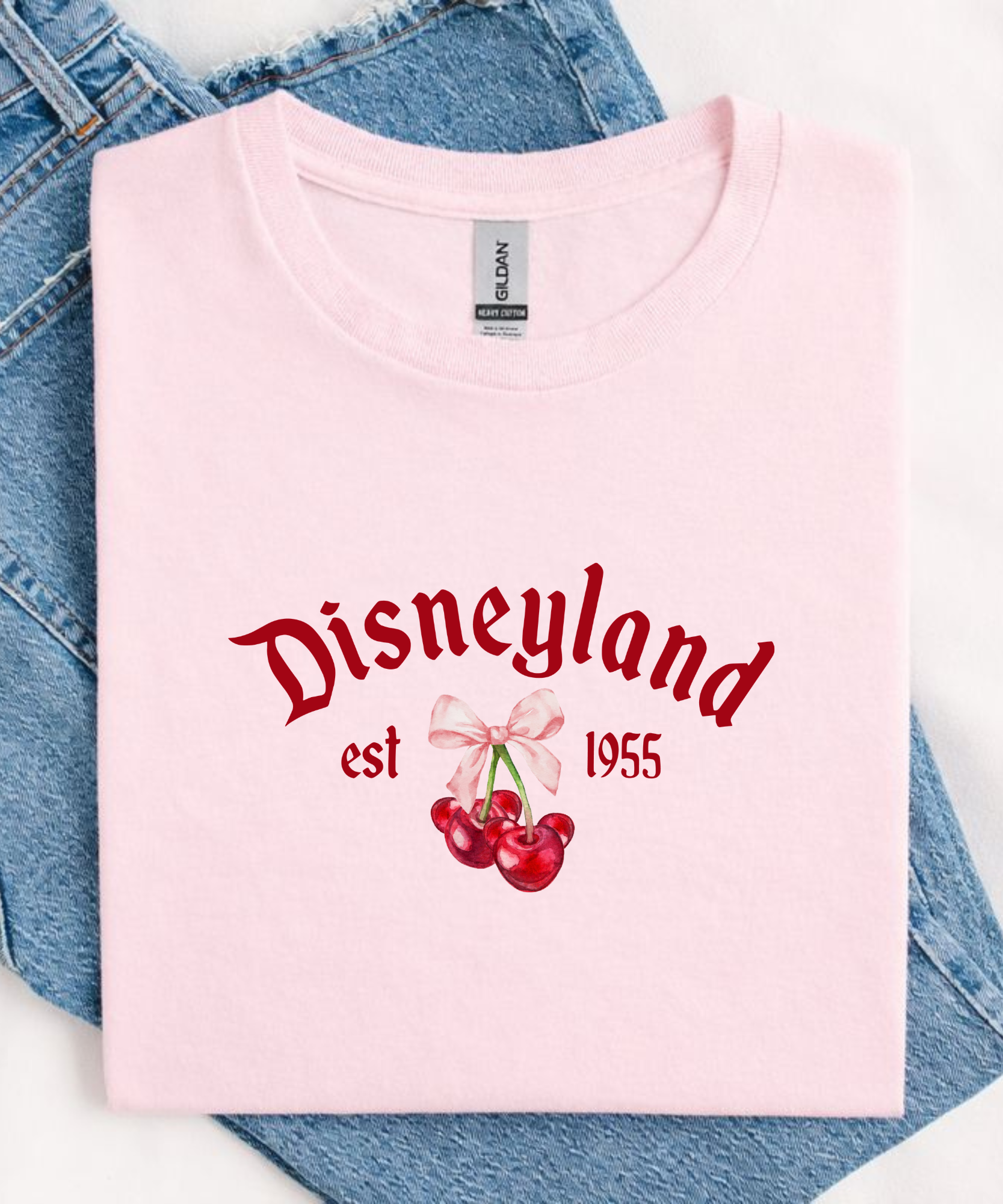 DNYLand Cherries - Tshirt - White/Pink