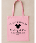 Please Return Pink Tote Bag