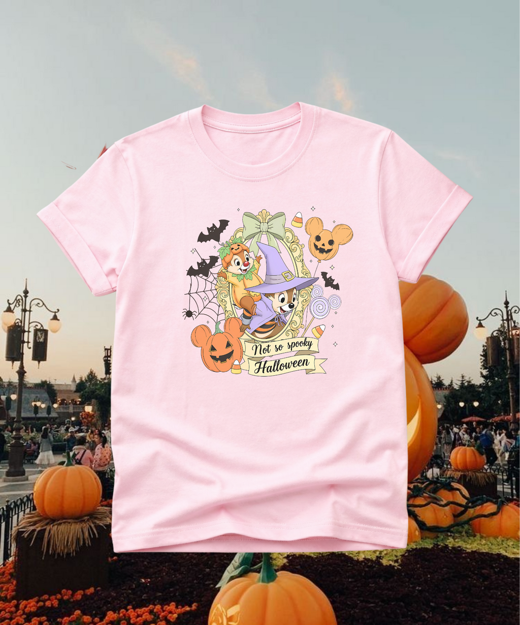 Chip N Dale Halloween - Tshirt/Sweatshirt - White/Pink