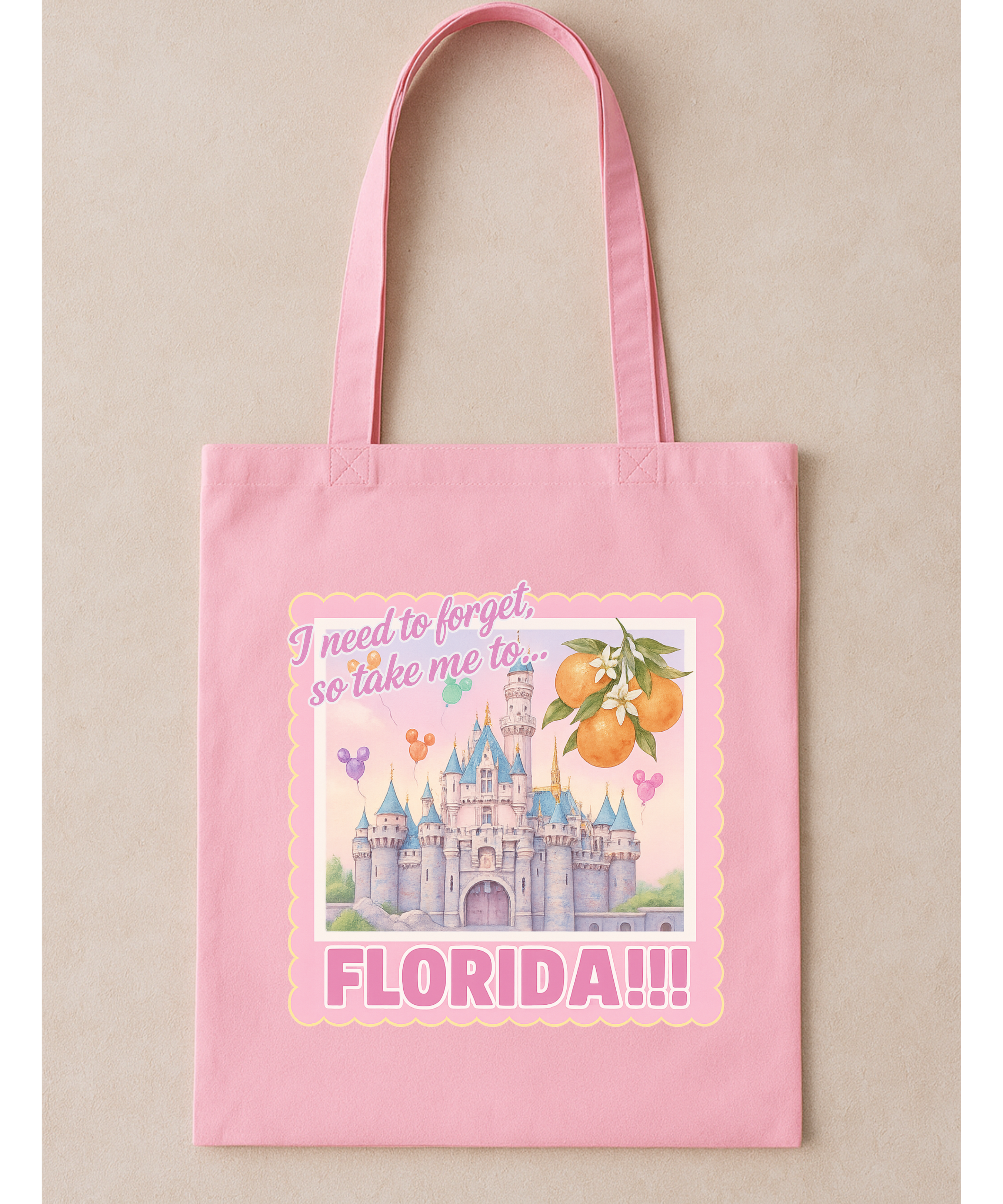 Take Me To Florida Pink Tote