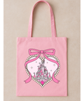 Pink Castle Heart Tote Bag