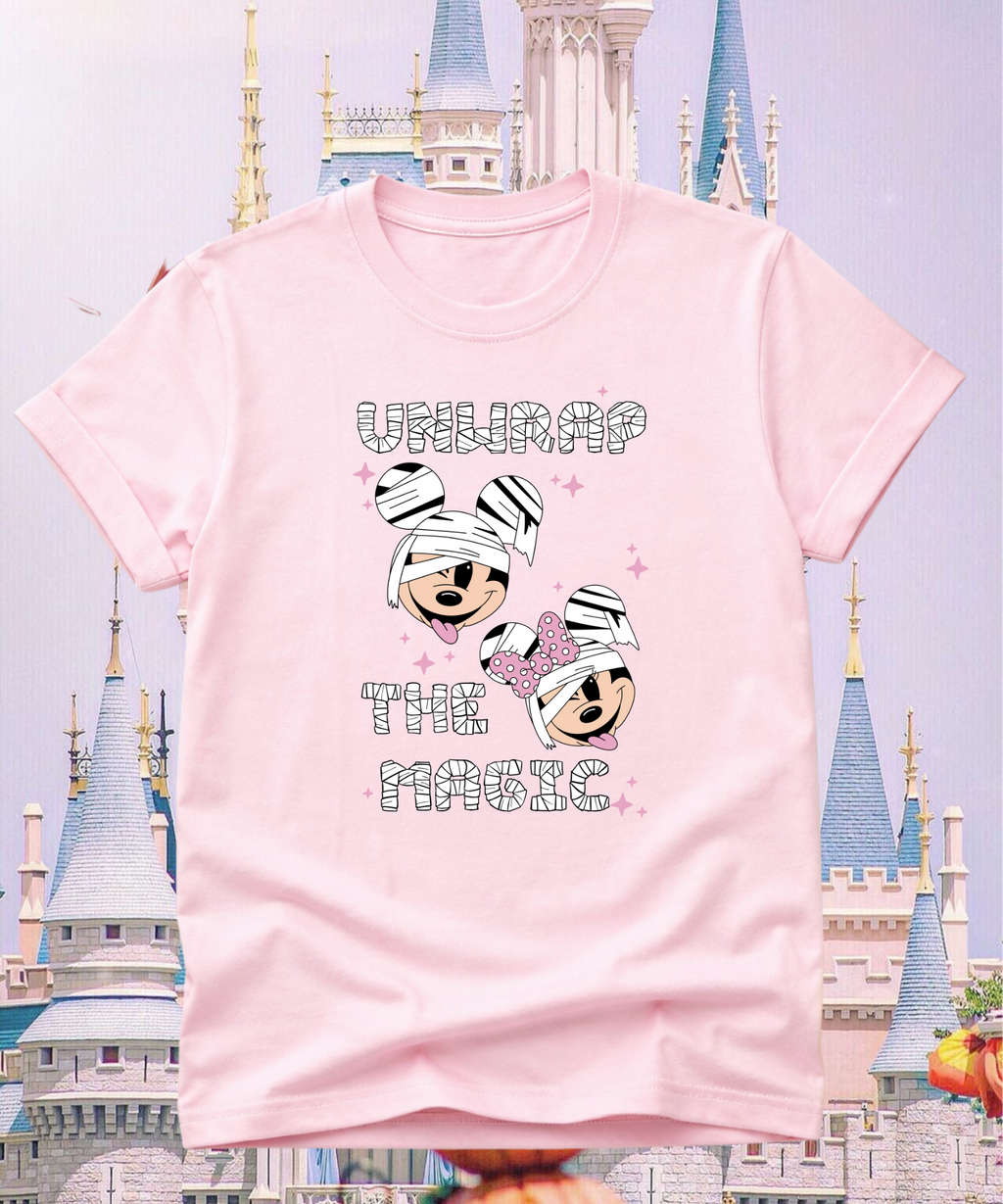 Unwrap The Magic Halloween - Tshirt/Sweatshirt - White/Pink/Blue