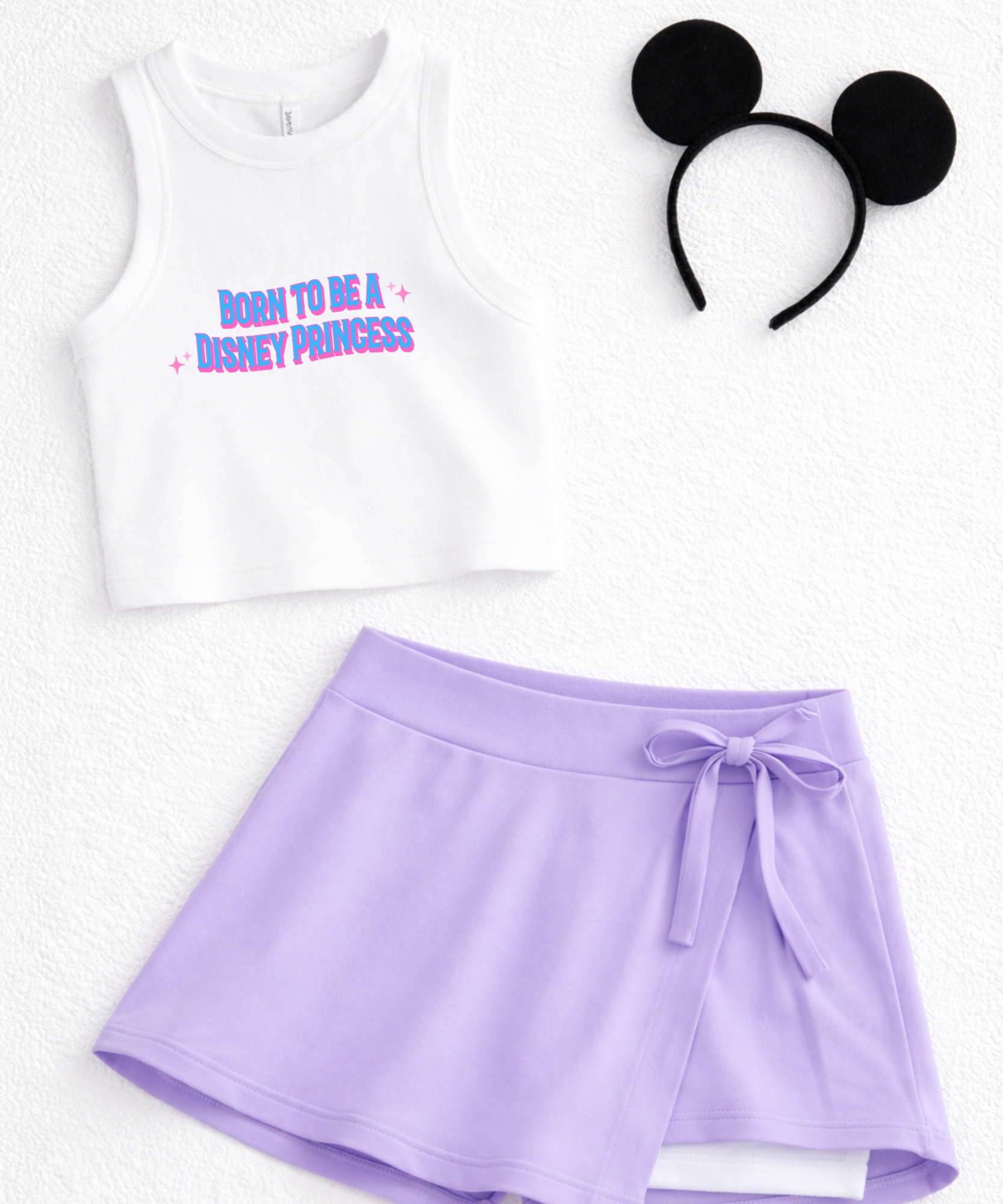 Born To Be A Princess Exclusive - Tshirt/Sweatshirt/Cropped Vest - White