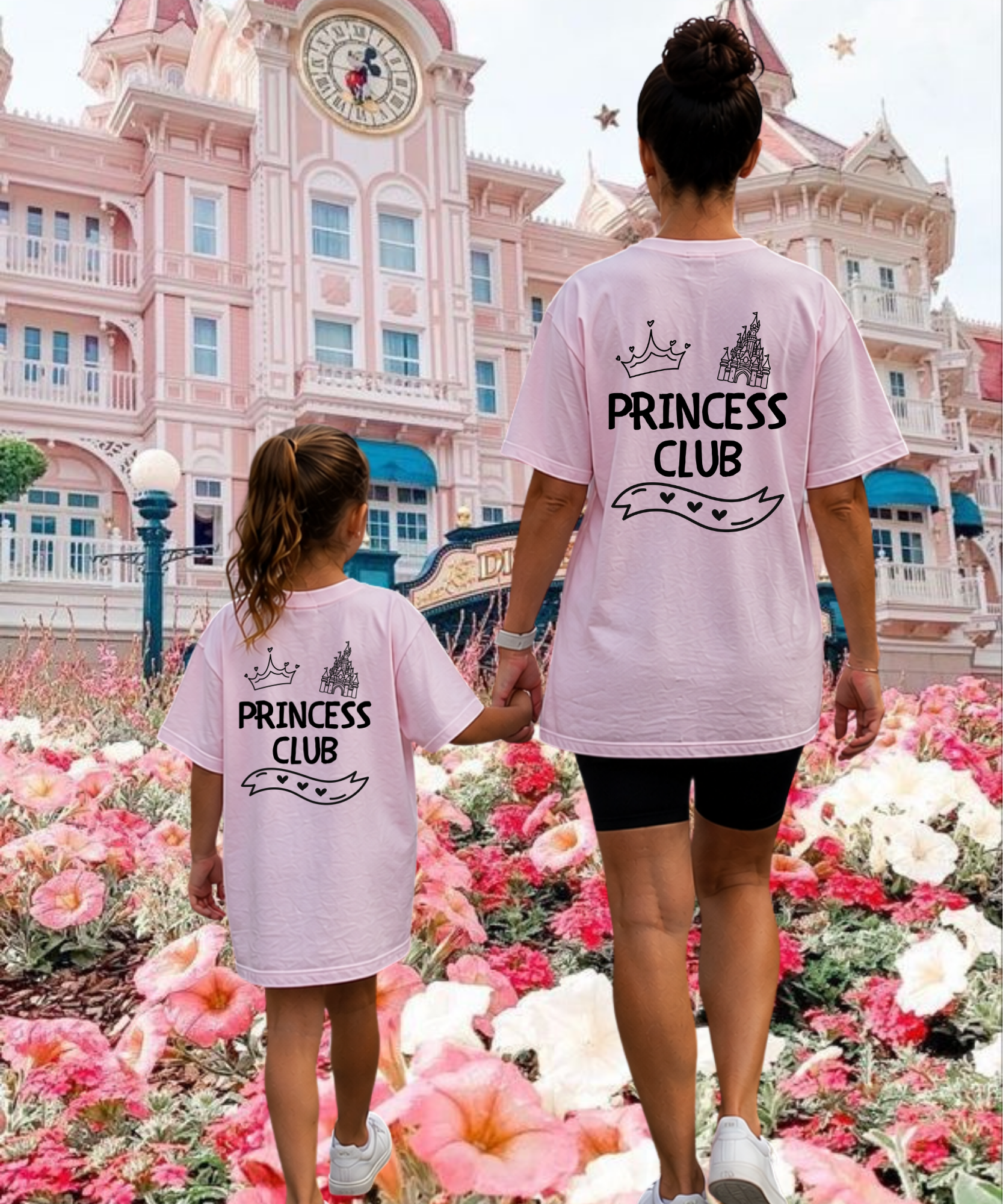 Princess Club Exclusive - Double Sided Tshirt/Sweatshirt - White/Pink