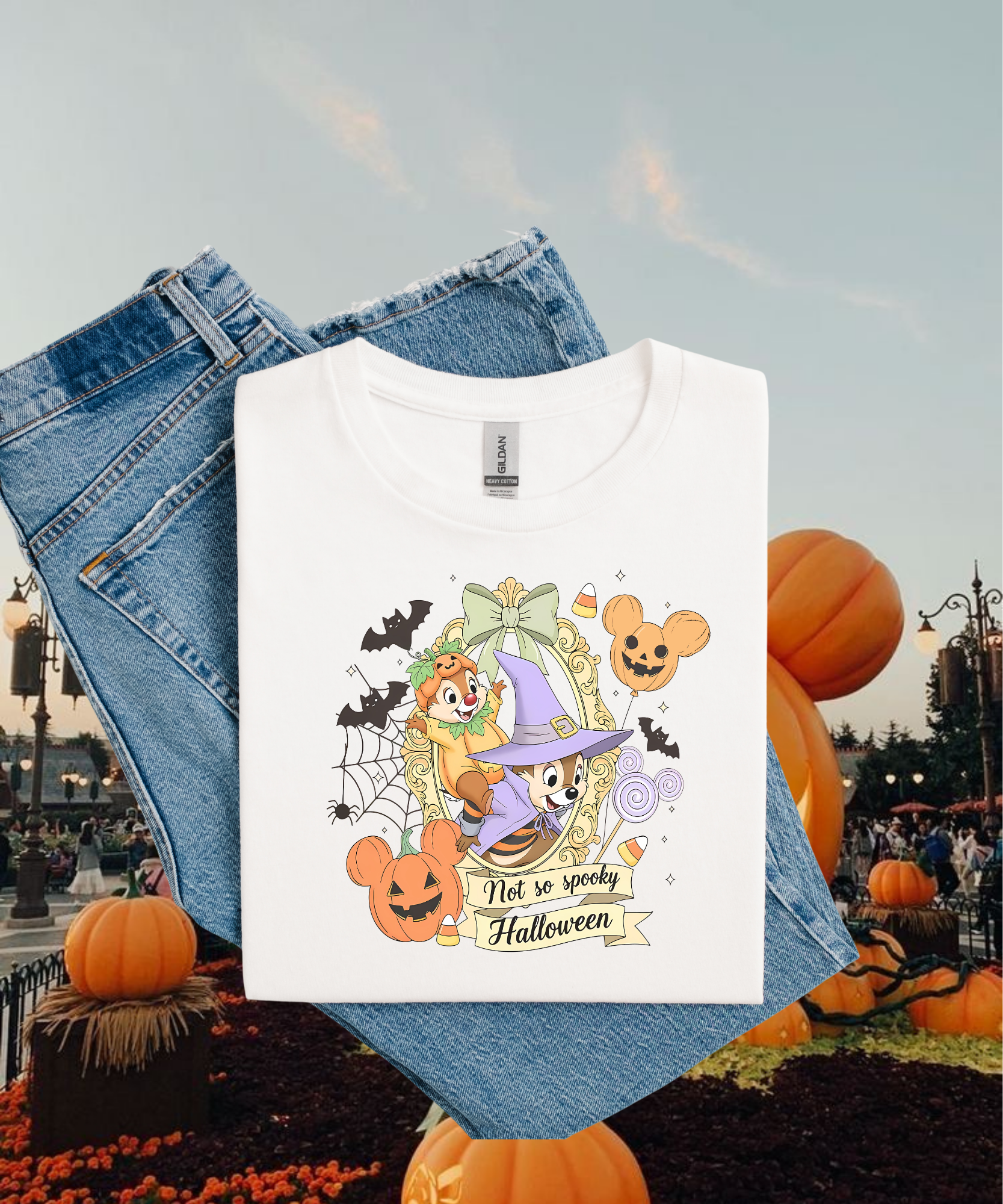 Chip N Dale Halloween - Tshirt/Sweatshirt - White/Pink