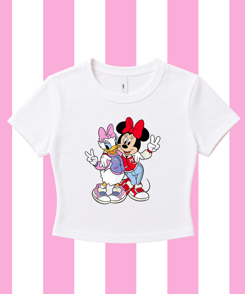 Minnie & Daisy - Cropped Tee/Cropped Vest