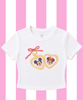 Mouse Locket Cropped Tee/Cropped Vest