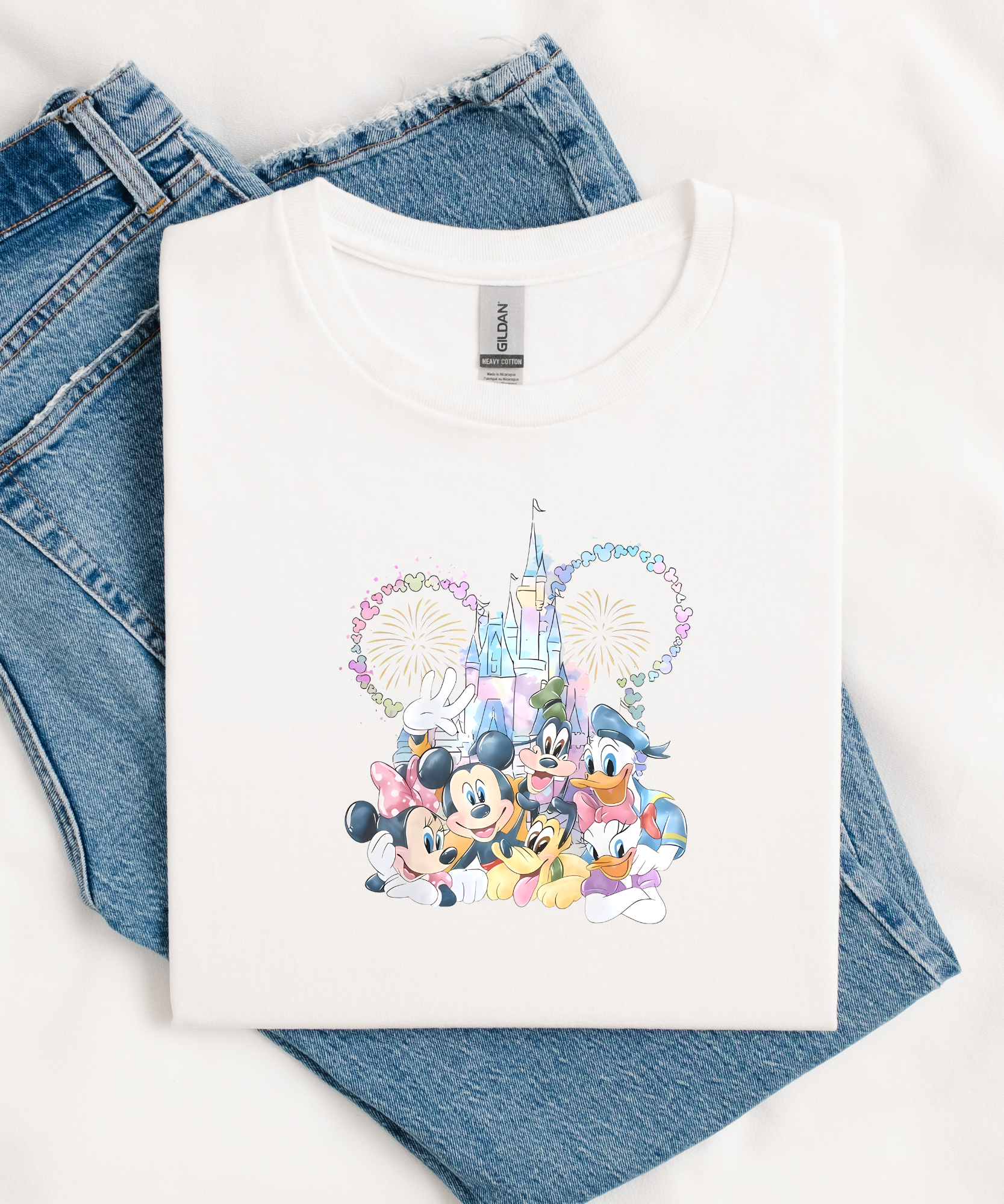 Pastel Mouse & Friends - Tshirt/Sweatshirt - White/Pink