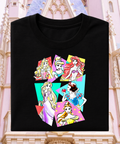 Neon Pop Art Princesses - Tshirt - Black/White