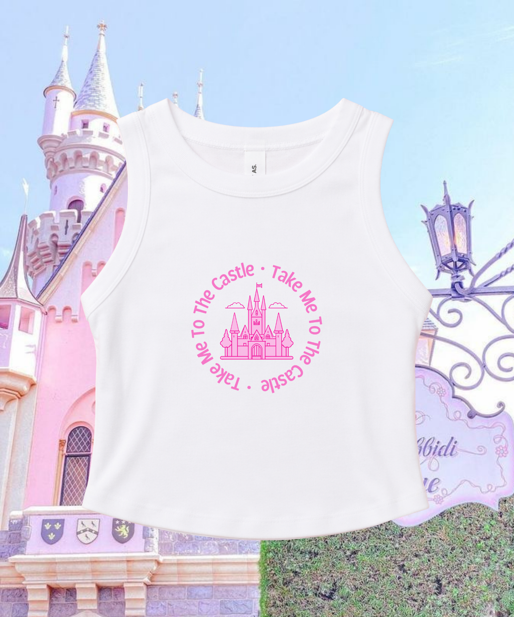 Take Me To The Castle Exclusive - Cropped Tee/Cropped Vest - White