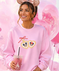 Minnie Mickey Locket - Tshirt/Sweatshirt - White/Pink