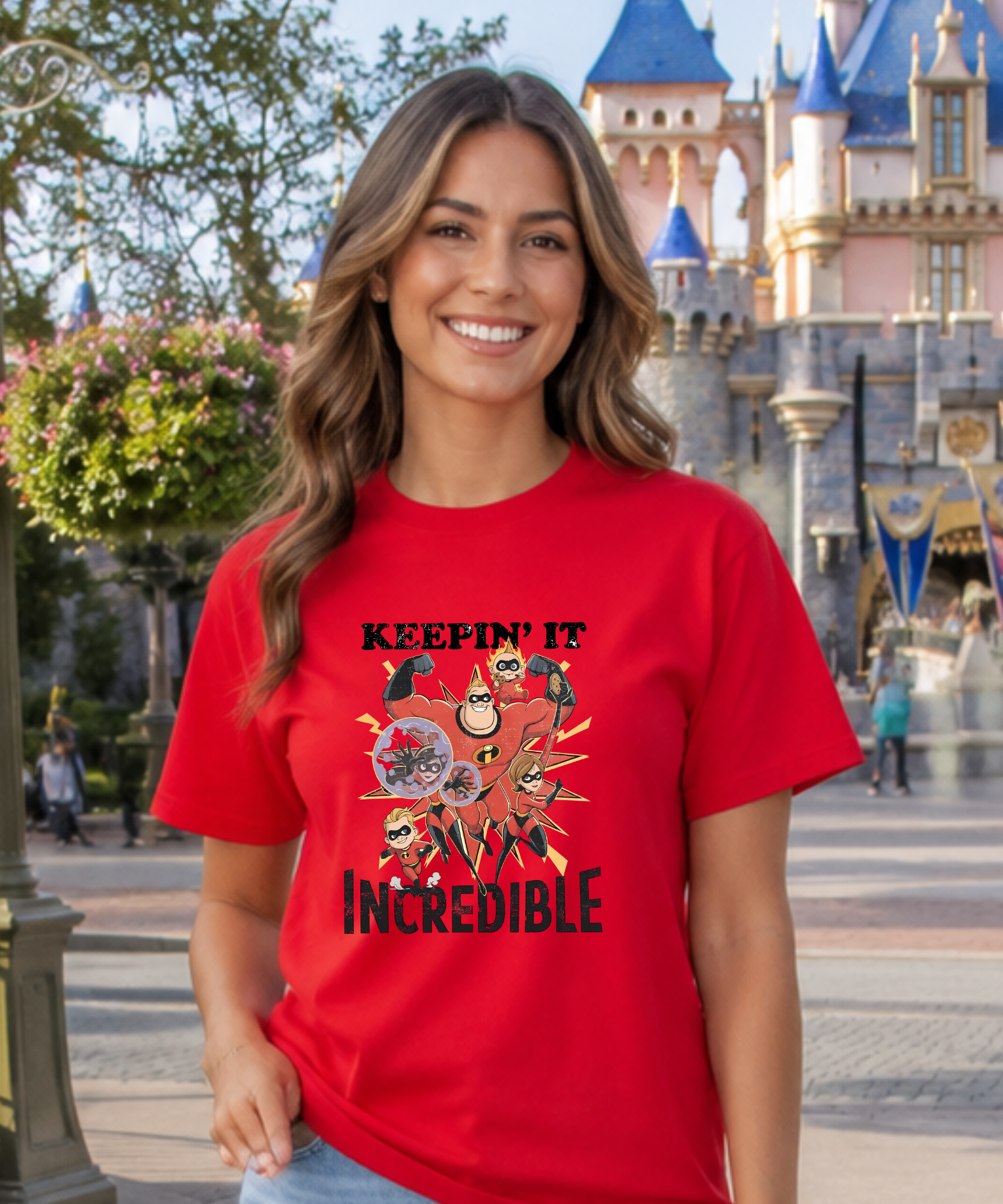 Keeping It Incredible - Tshirt - White/Blue/Red/Grey