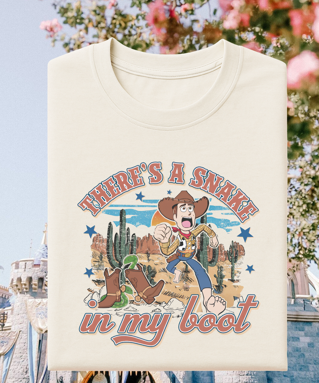 There’s A Snake In My Boot - Tshirt - White/Navy/Black/Sand