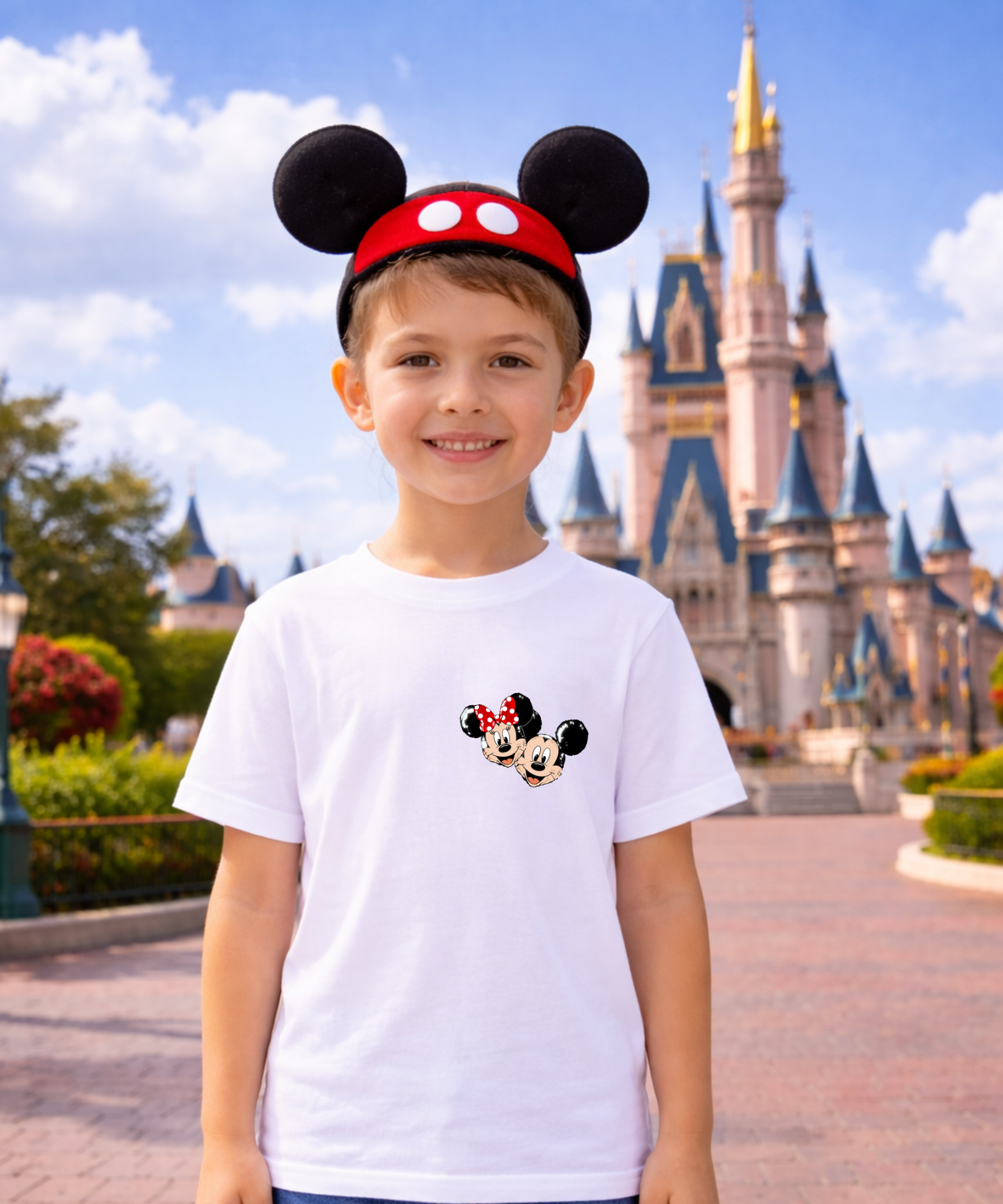 Personalised WDW/DL - Double Sided - Tshirt/Sweatshirt - White/Blue/Pink