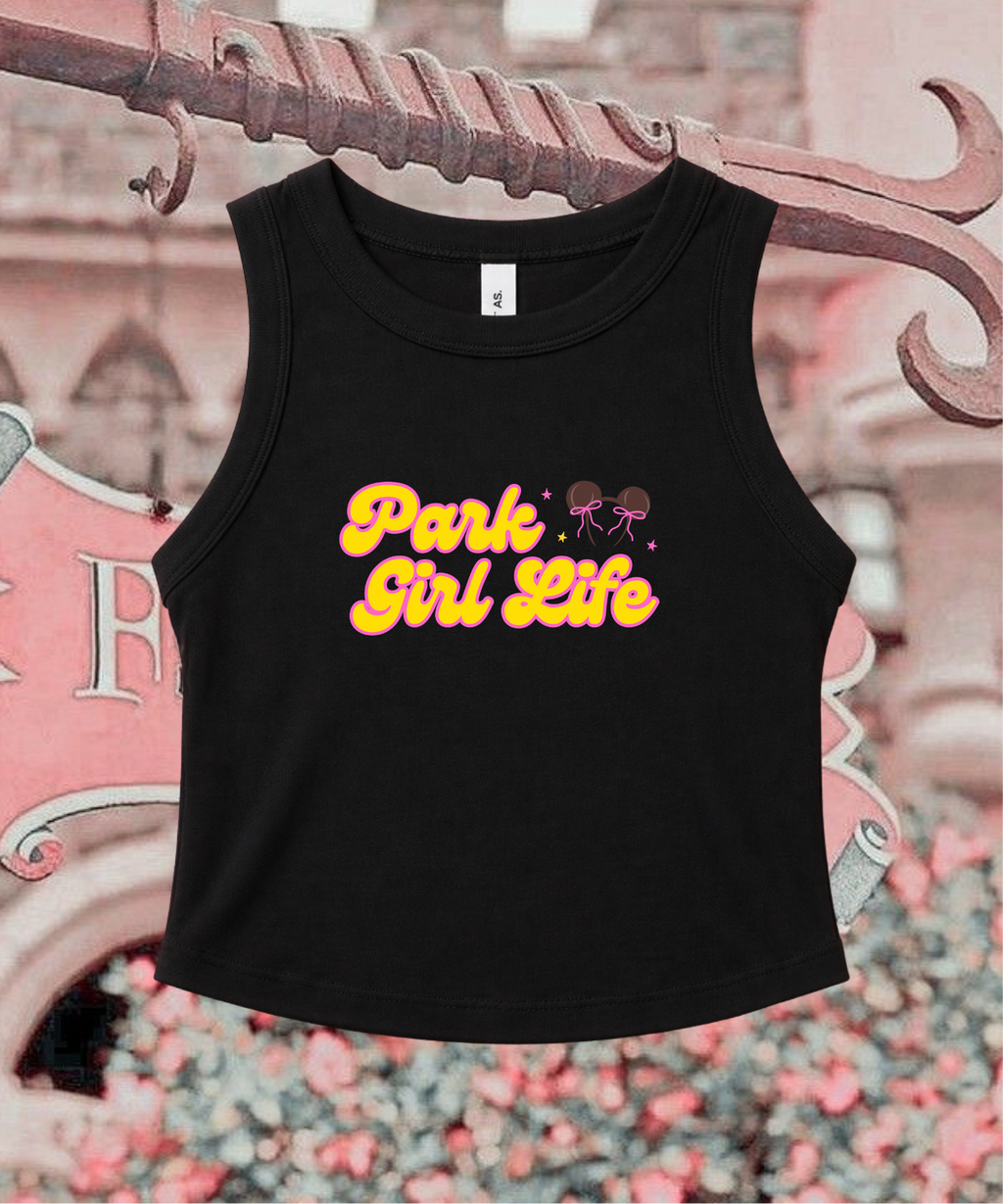 Park Girl Life Exclusive - Cropped Tee/Cropped Vest - White/Black