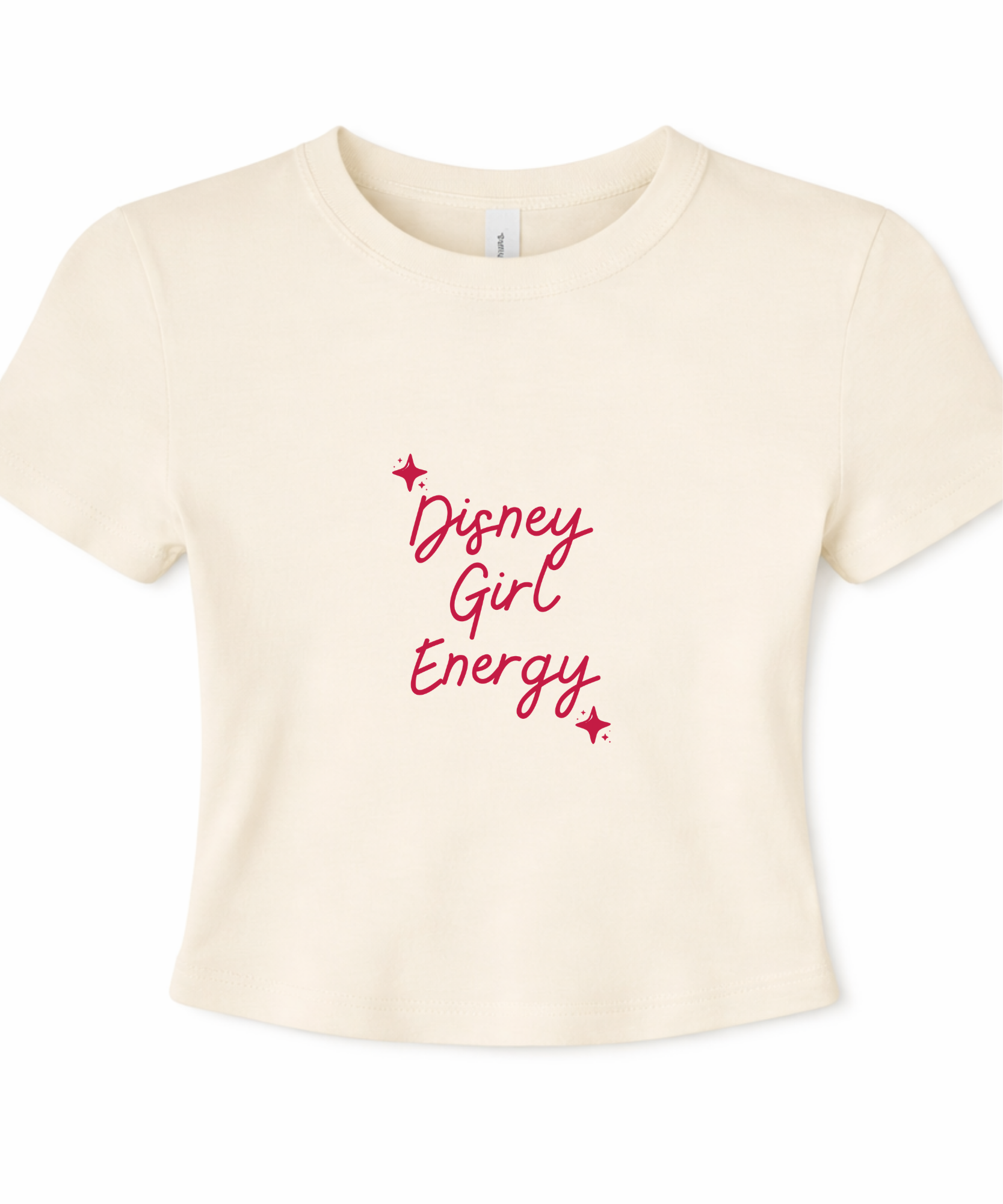 Girl Energy Exclusive - Cropped Baby Tee - White/Natural