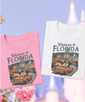 Welcome To Florida - Tshirt - White/Pink