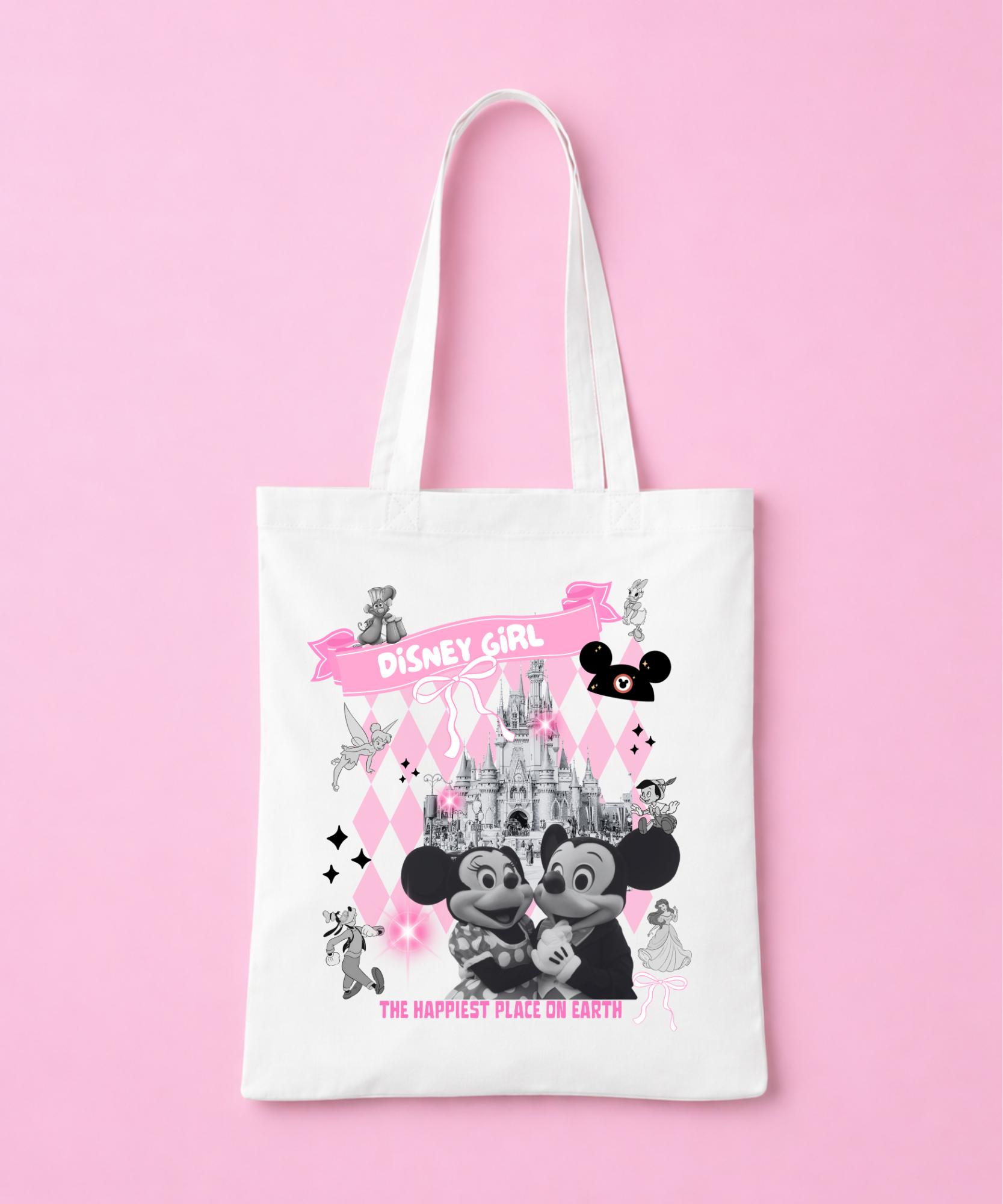 DNY Girl Exclusive Tote Bag - Pink/White