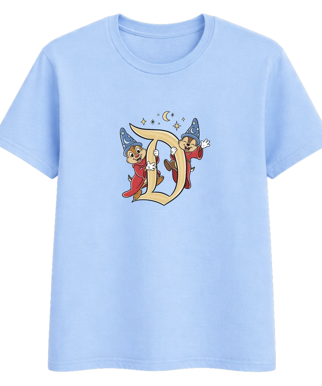 Chip & Dale Sorcerer Hats - Tshirt - Pink/Blue/White