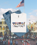 4th July Mouse & Friends Exclusive - Tshirt - White/Blue