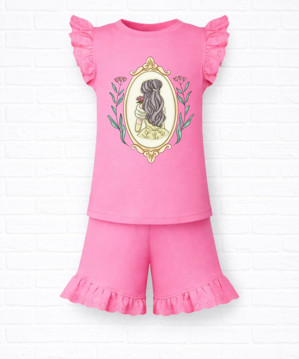 Pink Princess Frilled Set