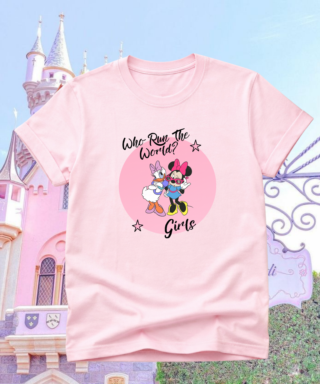 Who Run The World Exclusive - Tshirt - White/Pink/Hot Pink