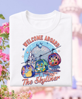 Welcome Aboard The Skyliner - Tshirt - White/Pink/Red