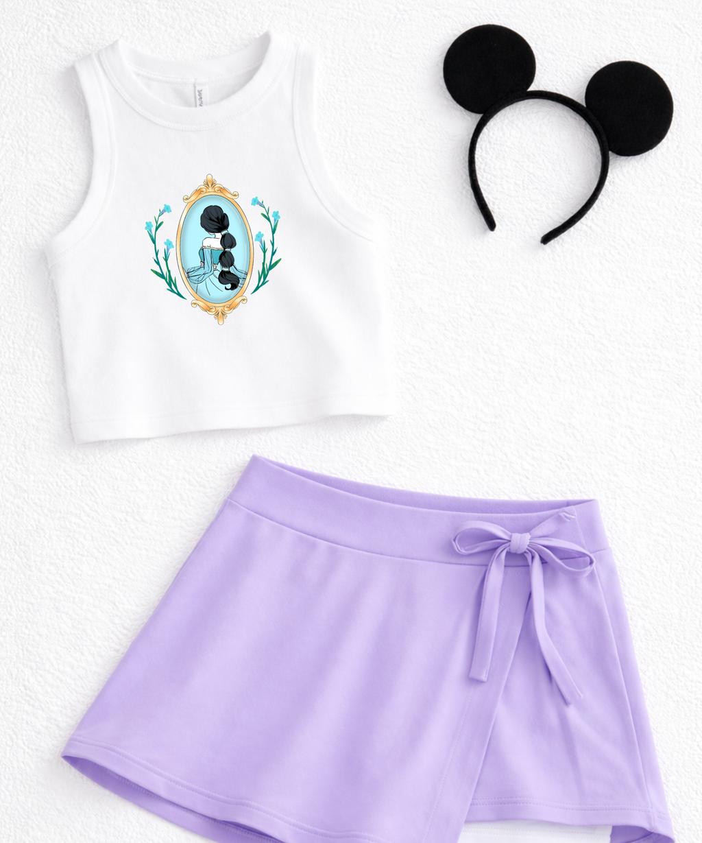 Princess Cropped Vest - Multiple Princess Options - White