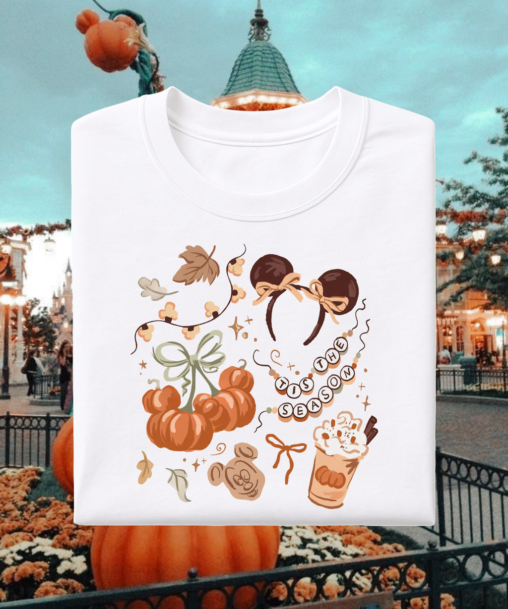 Fall Coquette - Tshirt - White/Black