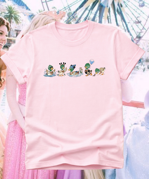 Disney Ducks In A Row Exclusive - Tshirt - White/Pink/Blue