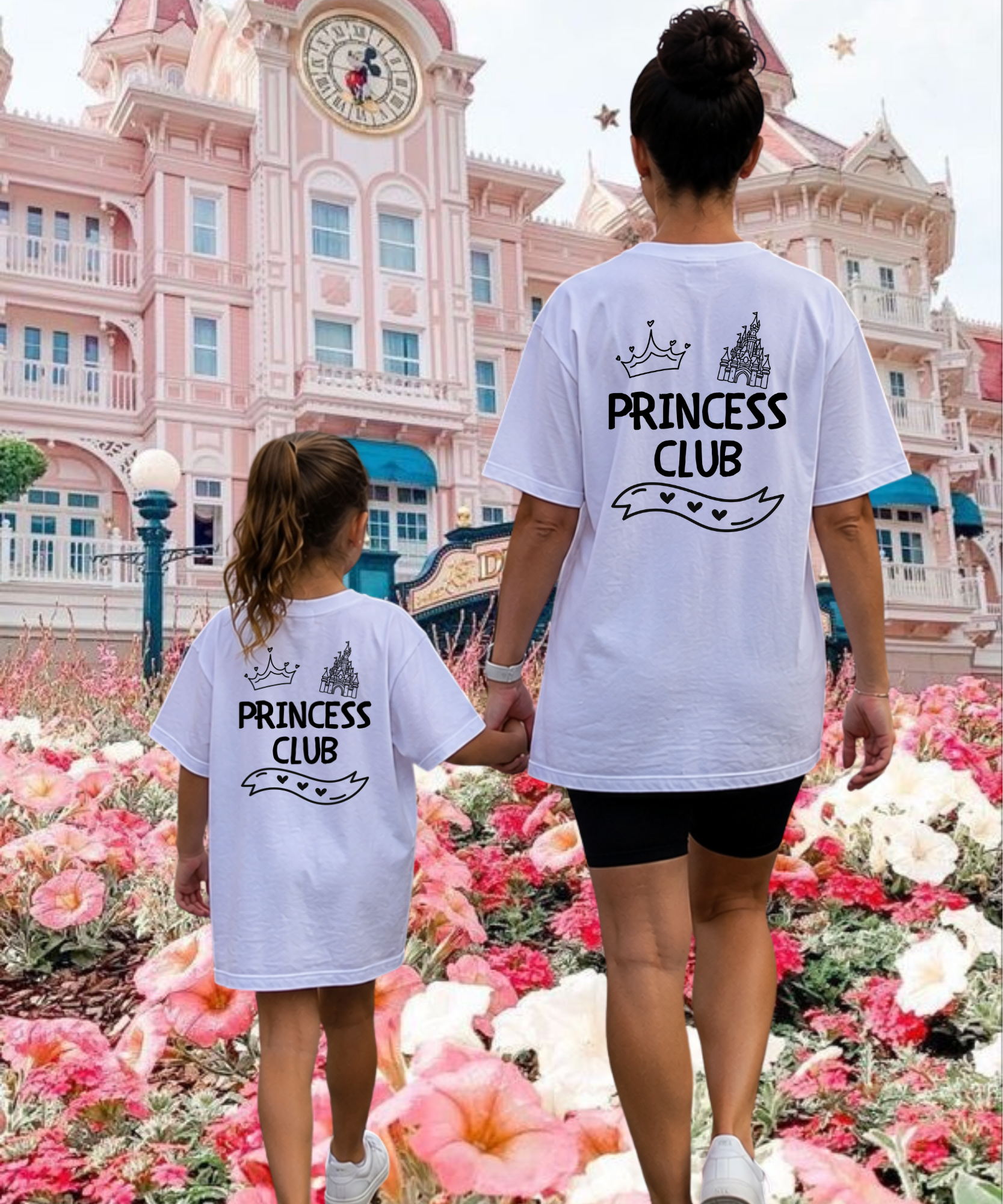 Princess Club Exclusive - Double Sided Tshirt/Sweatshirt - White/Pink