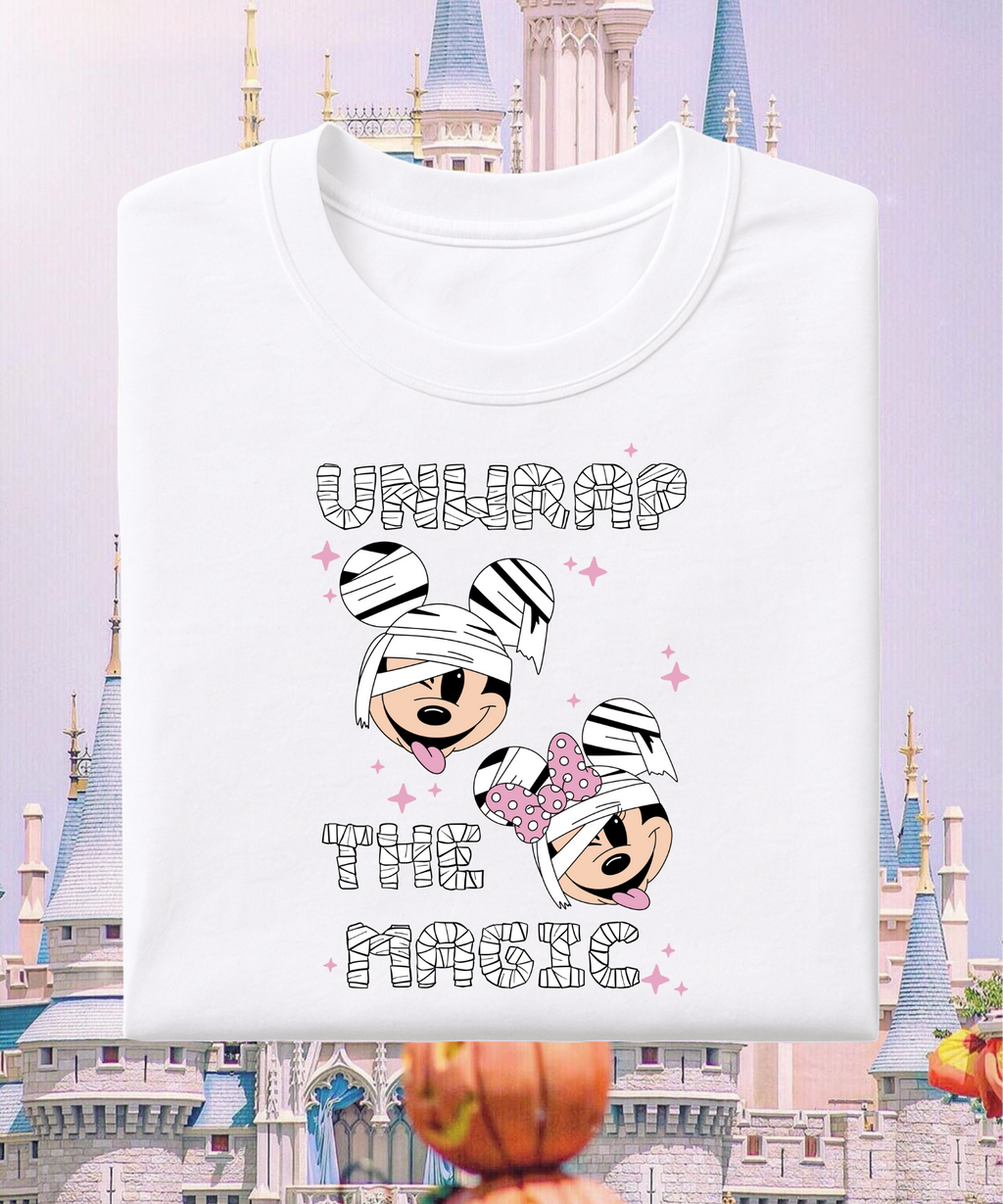 Unwrap The Magic Halloween - Tshirt/Sweatshirt - White/Pink/Blue